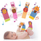 PADONISE Baby Wrist Rattles Foot Finder Rattle Socks Baby Bracelets for Infant Girls Boys Learning Toy Newborn Toys Baby Socks B