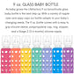 Lifefactory Glass Baby Bottles With Silicone Protection - 2-Pack, 9 Oz Bottles, Blueberry