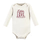 Hudson Baby Unisex Baby Cotton Long-Sleeve Bodysuits, Little Love Flowers 5-Pack, 3-6 Months