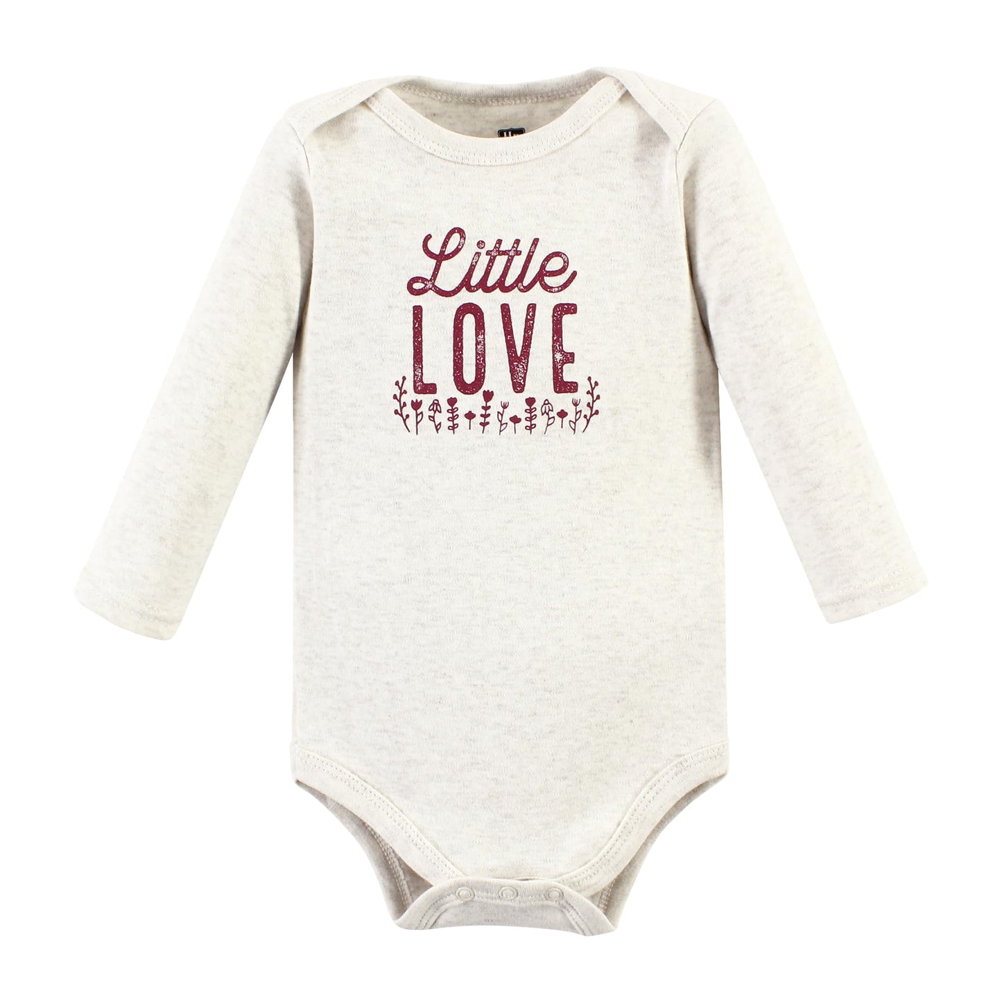 Hudson Baby Unisex Baby Cotton Long-Sleeve Bodysuits, Little Love Flowers 5-Pack, 3-6 Months