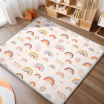 PIGLOG Baby Play Mat, Middle 59X59 Playmat for Playpen, 0.8 Inch Thick Foldable Baby Crawling Mat, Portable Playmat for Babies a