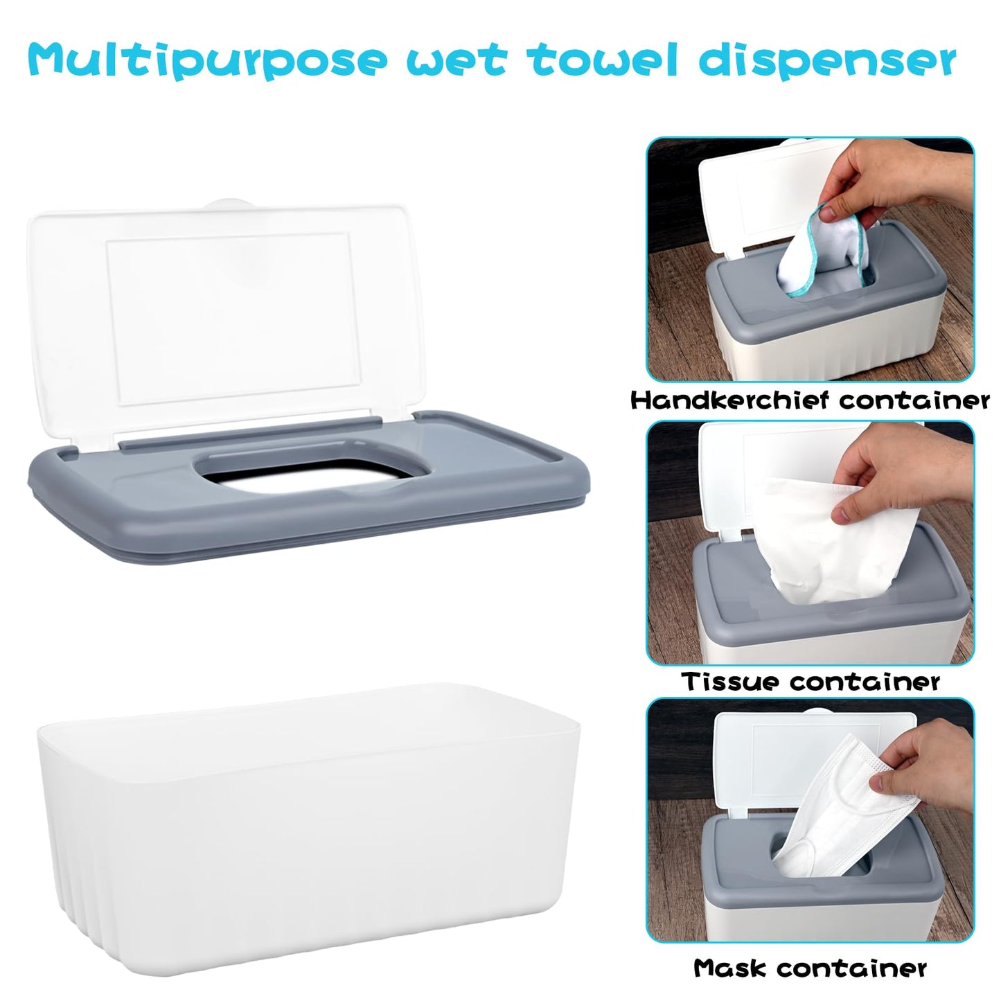 Vaipi 100 Pack Flannel Cloth Baby Wipes With Dispenser Reusable Baby Wipes Washable Natural Soft And Skin-Friendly Cloth Wipes R