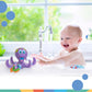 Nuby Floating Octopus Toy with 3 Hoopla Rings - Baby Bath Toy for Boys and Girls - 18+ Months - Purple (Pack of 1)
