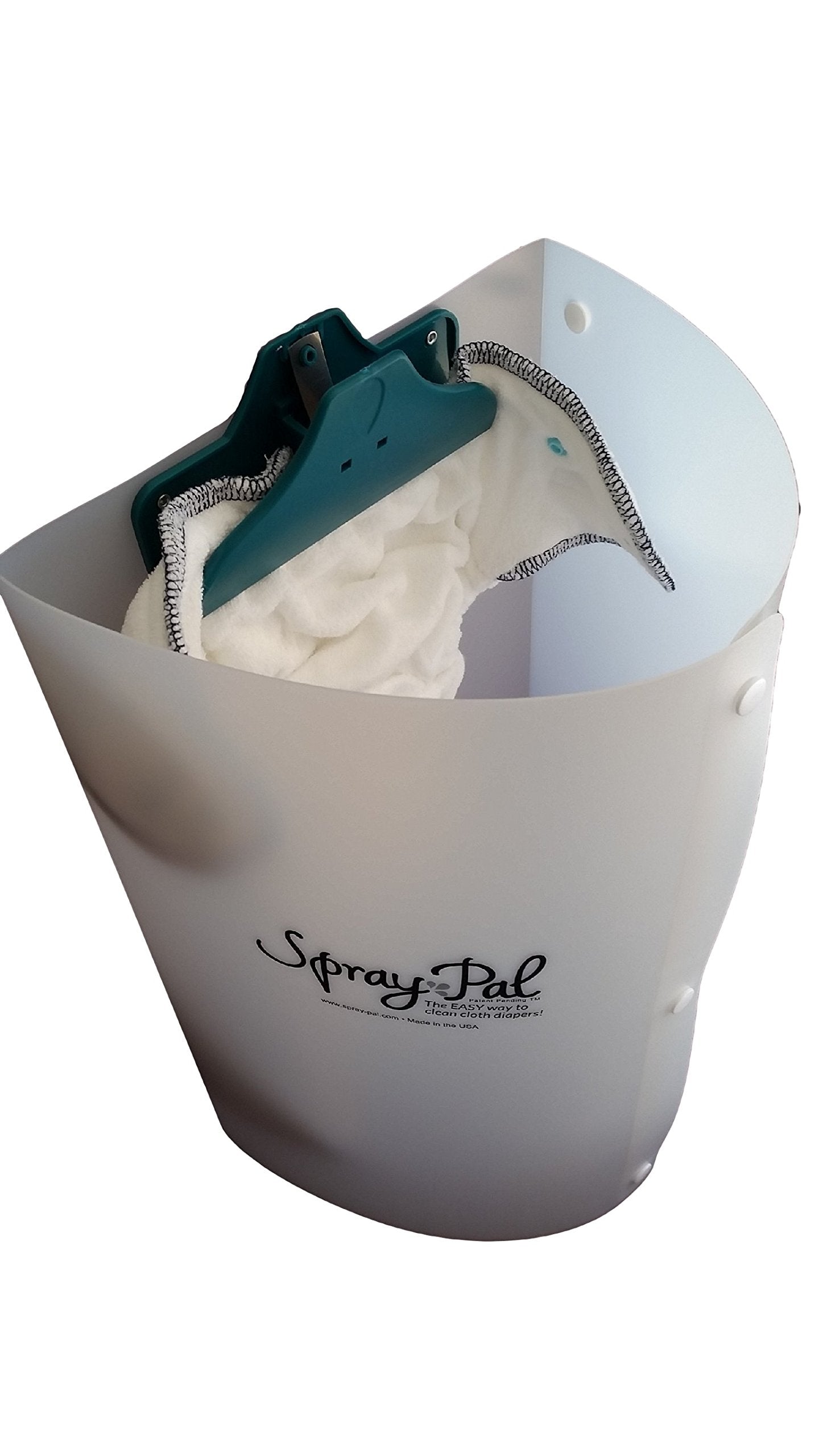 Spray Pal - Original Cloth Diaper Sprayer Splatter Shield - Pre-Rinse Messy Laundry with Diaper Sprayer or Hand Held Bidet - Pre