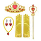 Orgrimmar Princess Dress Up Accessories For Belle Gloves Princess Tiara Crown Wand Necklaces For Kids