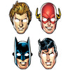 Paper Masks Justice League, Party Favor, 8 Ct. 8 3/5' X 9 7/10'