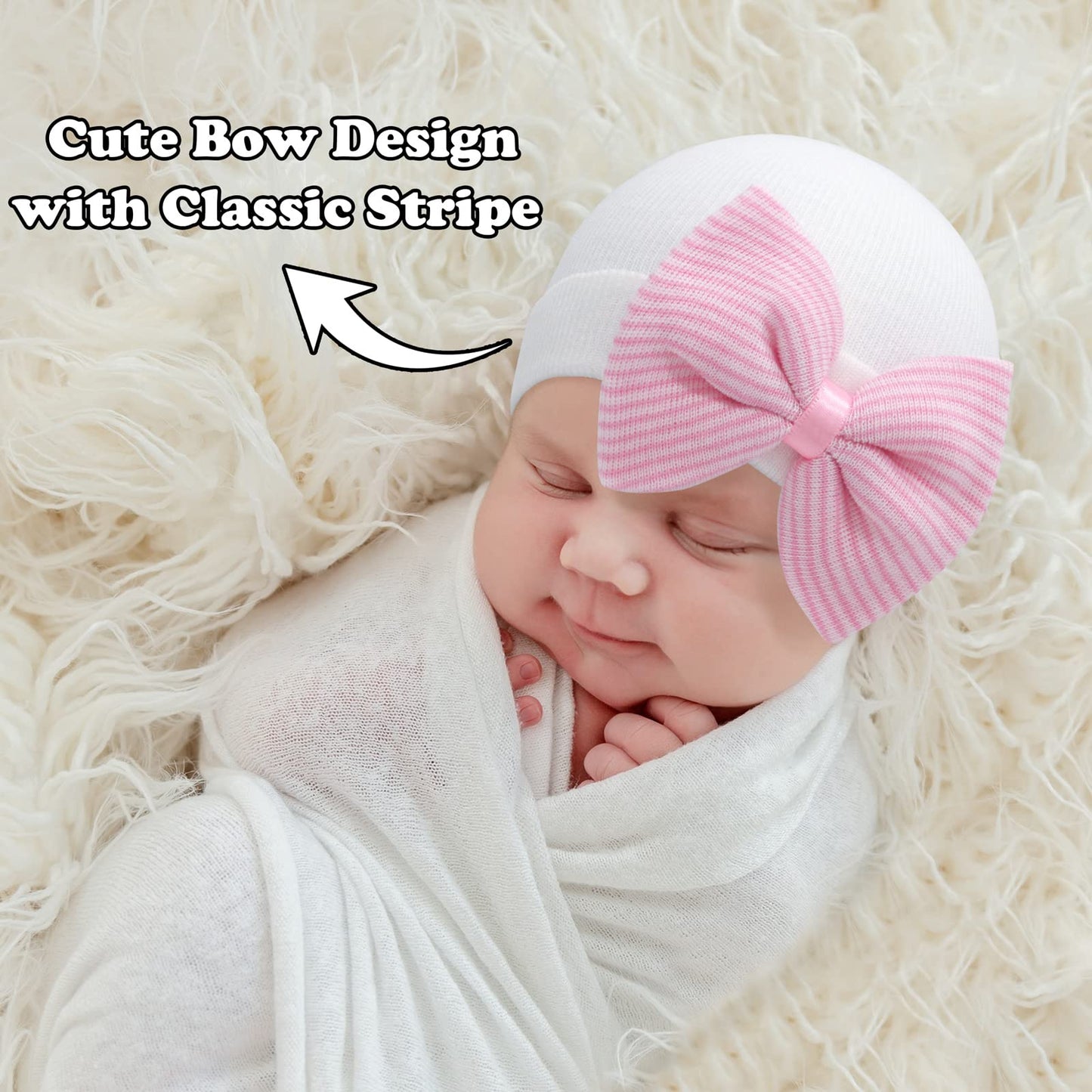 Newborn Hat Newborn Headbands For Girls Newbron Bows Newborn Beanies Hats Baby Essentials For Newborn