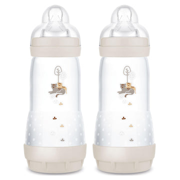 MAM Easy Start Anti Colic 11 oz Baby Bottle, Easy Switch Between Breast and Bottle, Reduces Air Bubbles and Colic, 3 Pack, 4+ Mo