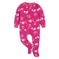 Gerber Baby Girls Toddler Loose Fit Flame Resistant Fleece Footed Pajamas 2-Pack Pink Floral Fox 5T
