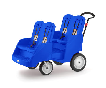 Gaggle by Foundations 4 Seat Buggy | 4-Seat Quad Stroller with 5-Point Harness for Added Safety | Multi-Child Buggy with Soft St