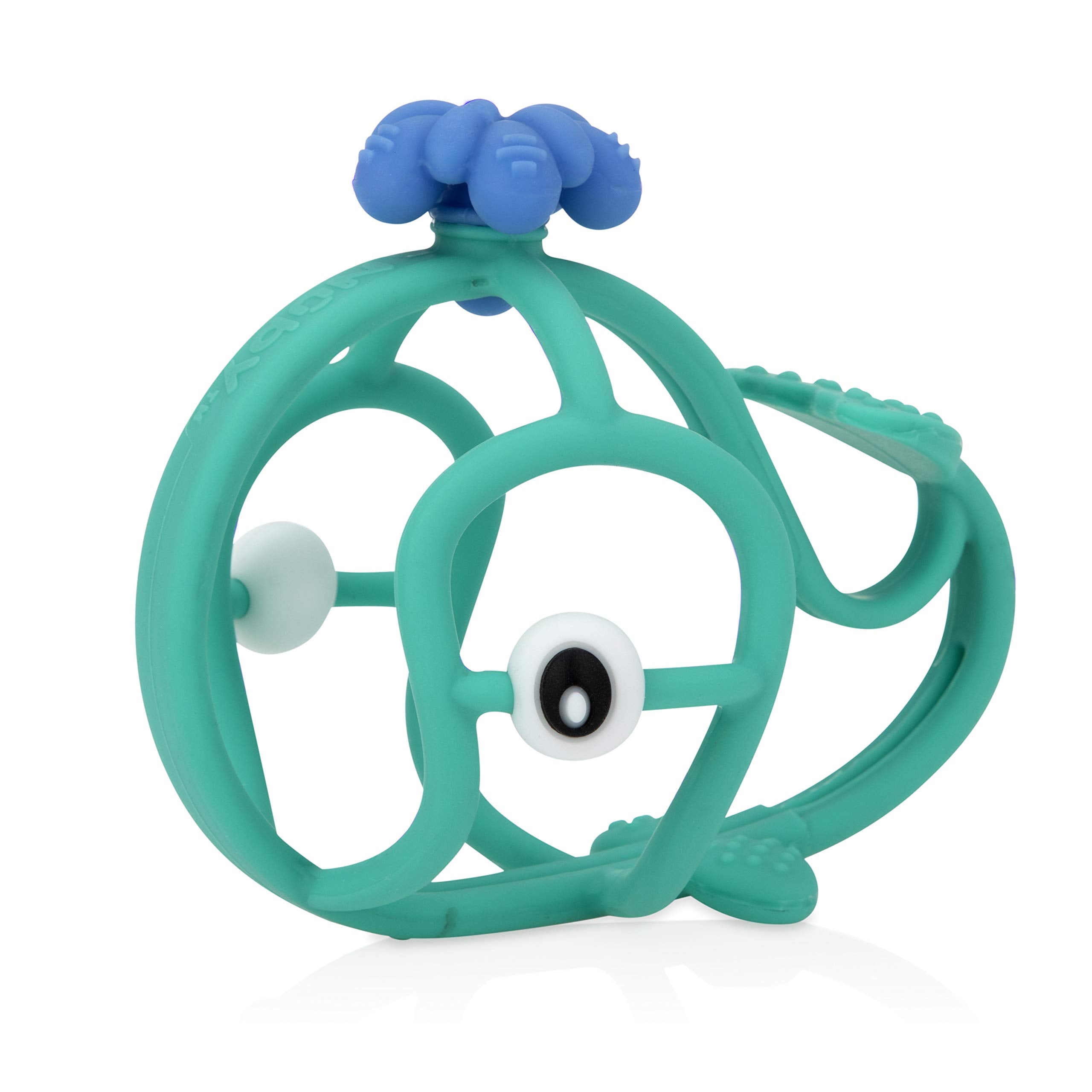 Nuby Chewy Chums All Silicone Soothing Teether, Whale - 3M+ – Cutebabybuy