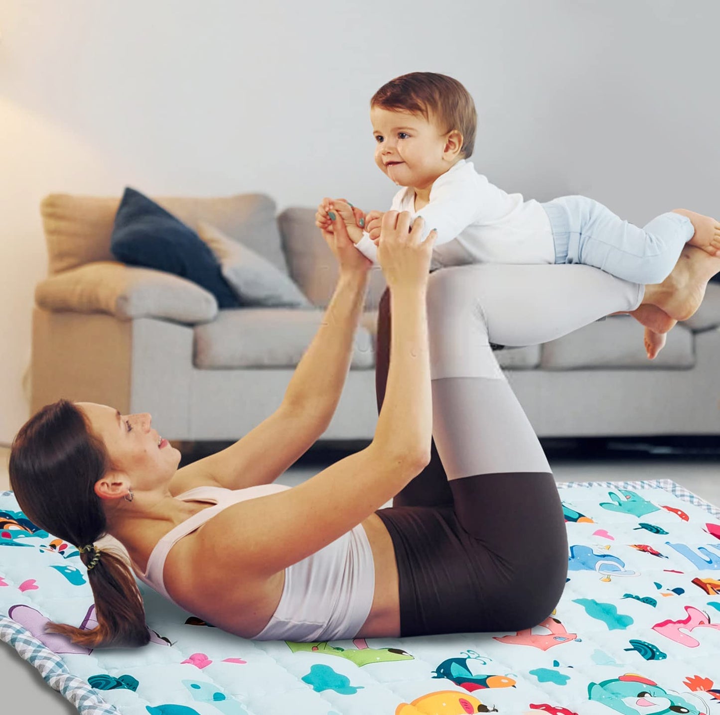 Baby Play Mat,Baby Floor Play Mats 50 X 50 Babies Playmat Compatible With Todale Suposeu Liamst Ajulkrio Baby Playpen Non-Slip I