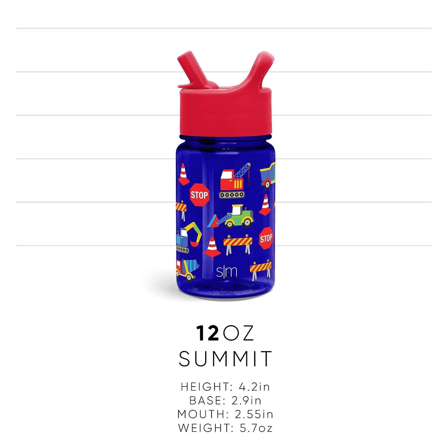 Simple Modern Kids Water Bottle Plastic Bpa-Free Tritan Cup With Leak Proof Straw Lid | Reusable And Durable For Toddlers, Boys,