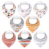 KiddyStar Organic Cotton Baby Bibs - Absorbent Drool Bibs with Snaps | Soft Teething Bibs for Newborns & Toddlers (Tribal Bandan