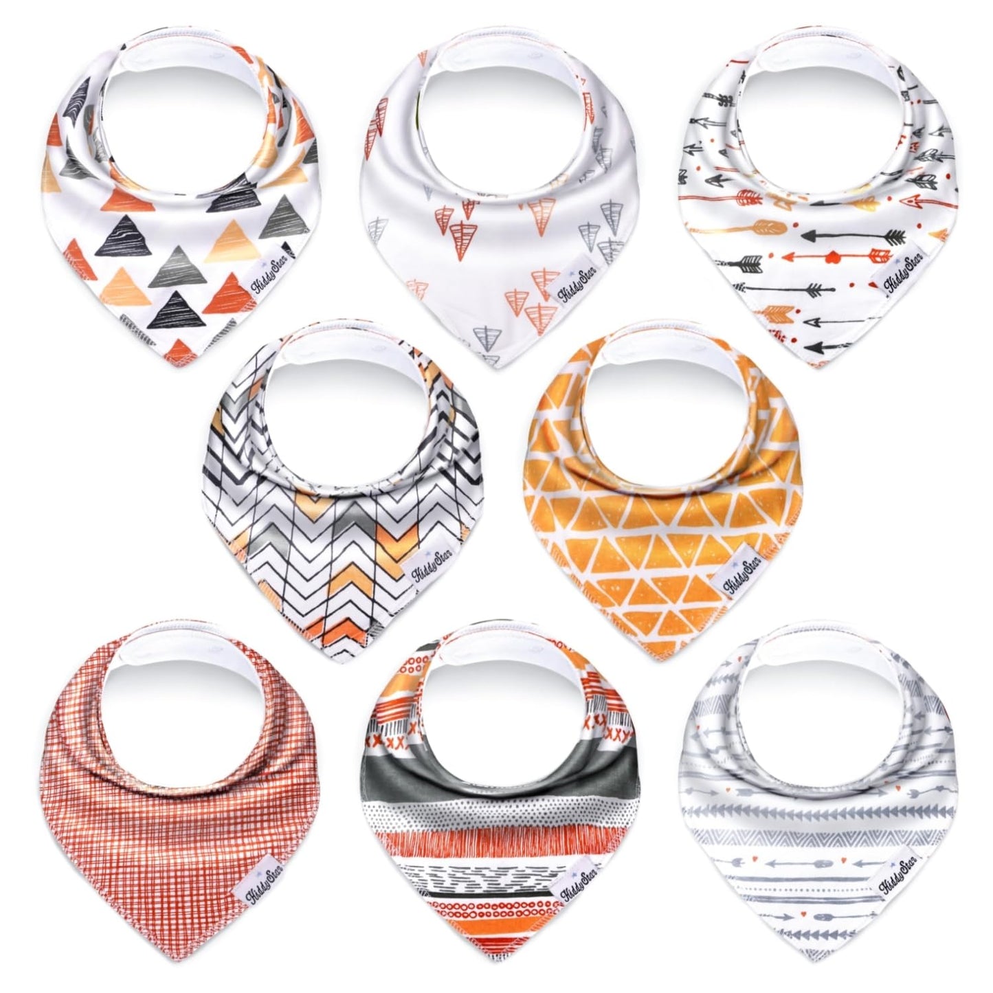 KiddyStar Organic Cotton Baby Bibs - Absorbent Drool Bibs with Snaps | Soft Teething Bibs for Newborns & Toddlers (Tribal Bandan