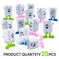 25Pcs Lost Teeth Saver Necklace Multicolor Tooth Boxes For Kids Keepsake Plastic Tooth Necklace