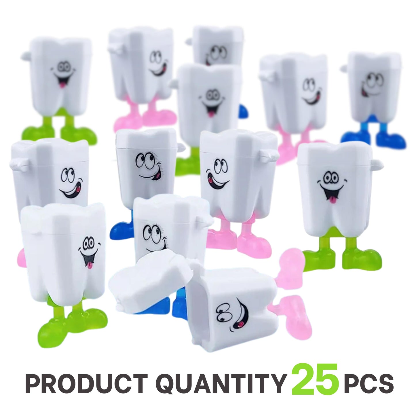 25Pcs Lost Teeth Saver Necklace Multicolor Tooth Boxes For Kids Keepsake Plastic Tooth Necklace
