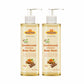 Khadi 100% Pure Natural Herbal Sandal And Turmeric Herbal Body Wash, Sls And Paraben Free (Pack Of 2-400Ml., Sandalwood & Turmer