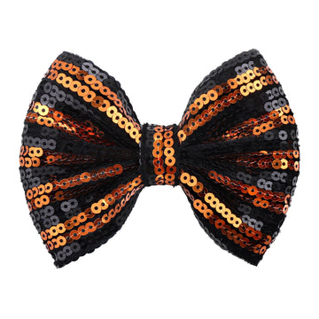 Lanmerry Halloween Baby Girl Clips Alligator Clips Hair Sequins Bows Toddler Girls Sparkly Glitter Baby Barrettes Cheer Bows Kid