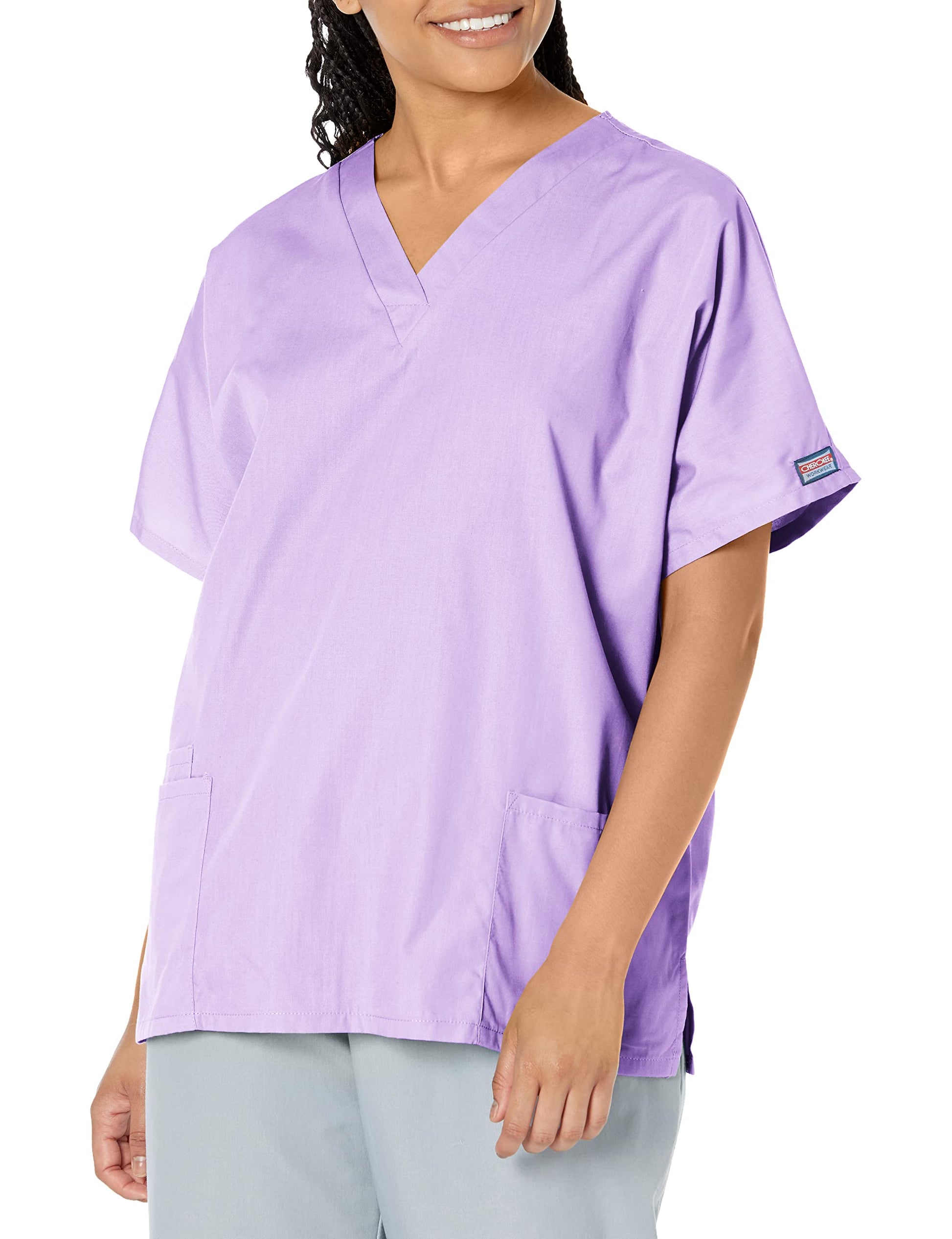 Scrubs For Women Workwear Originals V-Neck Top 4700, L, Orchid