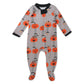 Honestbaby Baby Celebration Sleep & Play Footed One-Piece Pajama Sleeper 100% Organic Cotton, Pippi Long Pumpkin, 6-9 Months