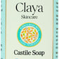 Claya Peppermint Liquid Castile Soap - Organic Ingredients, Biodegradable, Gentle for Sensitive Skin and Versatile Use (Travel S