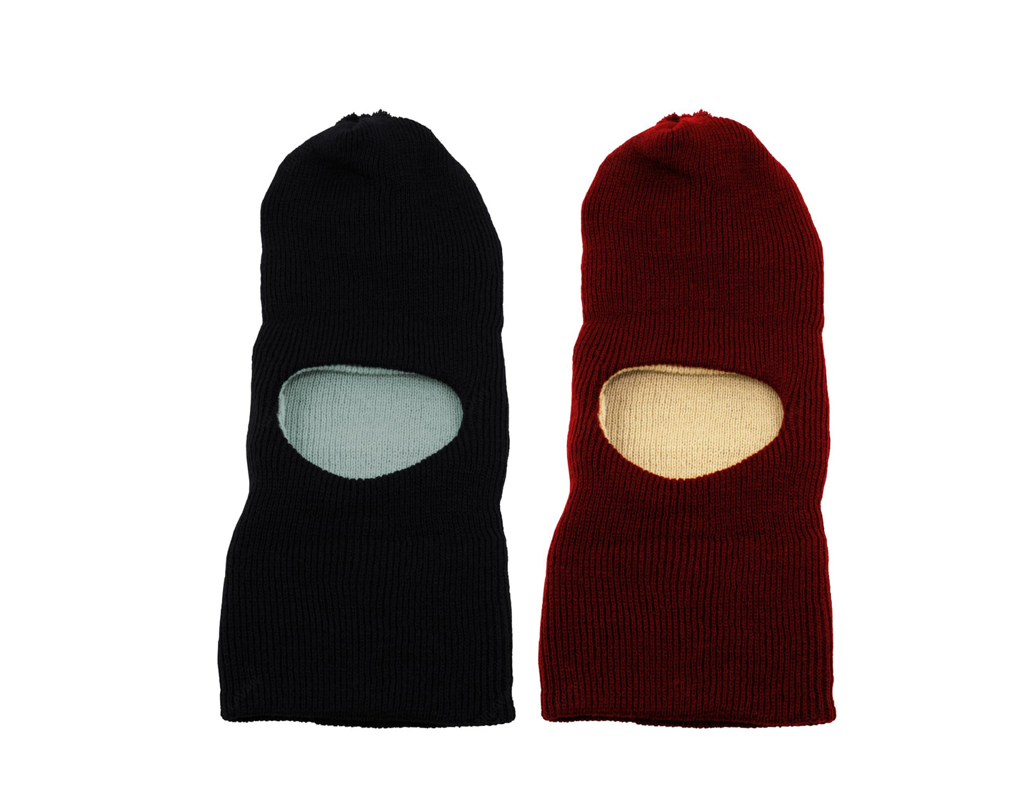 Unisex Double Sided Woolen Monkey Caps For Babies (Set Of 2) | Soft Light Weighted Cap For Infants (612 Months, Blue And Maroon