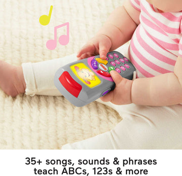 Fisher-Price Laugh & Learn Baby Learning Toy, Siss Remote Pretend TV Control with Music and Lights for Ages 6+ Months