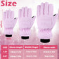 Boao 2 Pairs Kids Winter Ski Gloves Waterproof Warm Snow Mittens Full Finger Gloves For Toddlers Infants (Pink, Purple,10-15 Yea