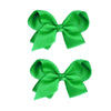 2 PCS 4.5inchs Hair Bows for Girls Grosgrain Ribbon Hair Bow Alligator Clips Hair Accessories for Baby Girls Toddlers(Green)