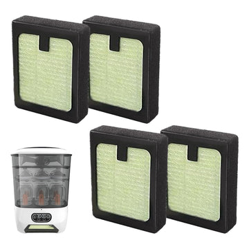 4Pcs Hepa Filter Replacement Compatible With Baby Brezza Bottle Dryer Advanced And Baby Brezza Bottle Washer Pro