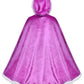 Fur Princess Costume Cape Fur Hooded Cloaks For Little Girls Dress Up Purple 2-3 Years(100Cm)