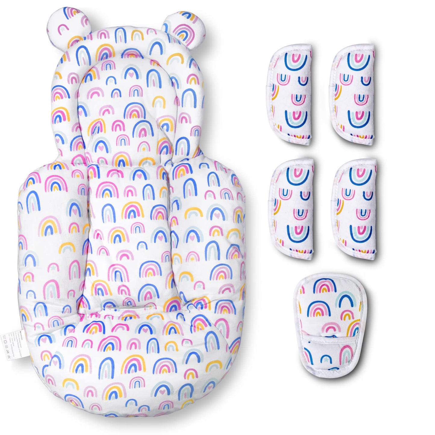 Infant Insert Compatible With Graco & 4Moms Mamaroo Systems,Include 5 Pcs Strap Pad,Head & Body Support Insert Cushion For Newbo