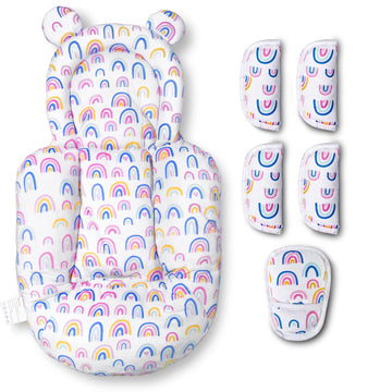 Infant Insert Compatible With Graco & 4Moms Mamaroo Systems,Include 5 Pcs Strap Pad,Head & Body Support Insert Cushion For Newbo