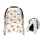 Muishi Tiger and Leafs Baby Car Seat Canopy Nursing Cover for Newborn Car Seat Breastfeeding Covers Blanket Newborn Shower Gift