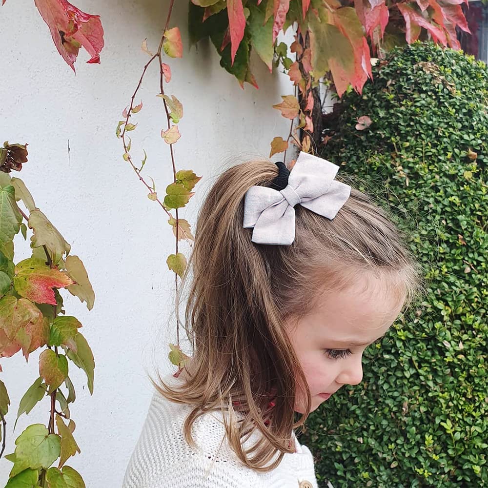 12 Pcs Linen Bow Hair Clips For Baby Girls Hair Bows Alligator Clips Accessories Infants Toddler Kids Hairgrips (Assorted B)