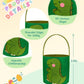 Jmhachy Cute Themed Easter Basket - Large Empty Felt Basket With Handle And Detachable Wings, Personalized Name Tag Patch, Perfe
