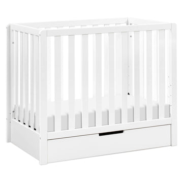 Carters by DaVinci Colby 4-in-1 Convertible Mini Crib with Trundle Drawer in White, Greenguard Gold Certified, Undercrib Storag