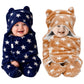 Oyo Baby Baby Hooded Blankets Combo | For New Born Babies Baby Boys, Baby Girls, Babies For 06 Months, Fleece, Skin Friendly, 2