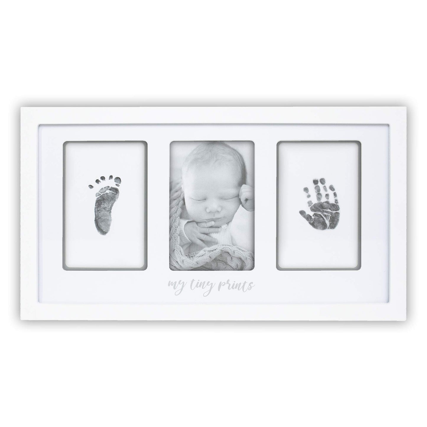 Felt Like Sharing Baby Hand and Footprint Kit, White Frame, Baby Footprint Kit