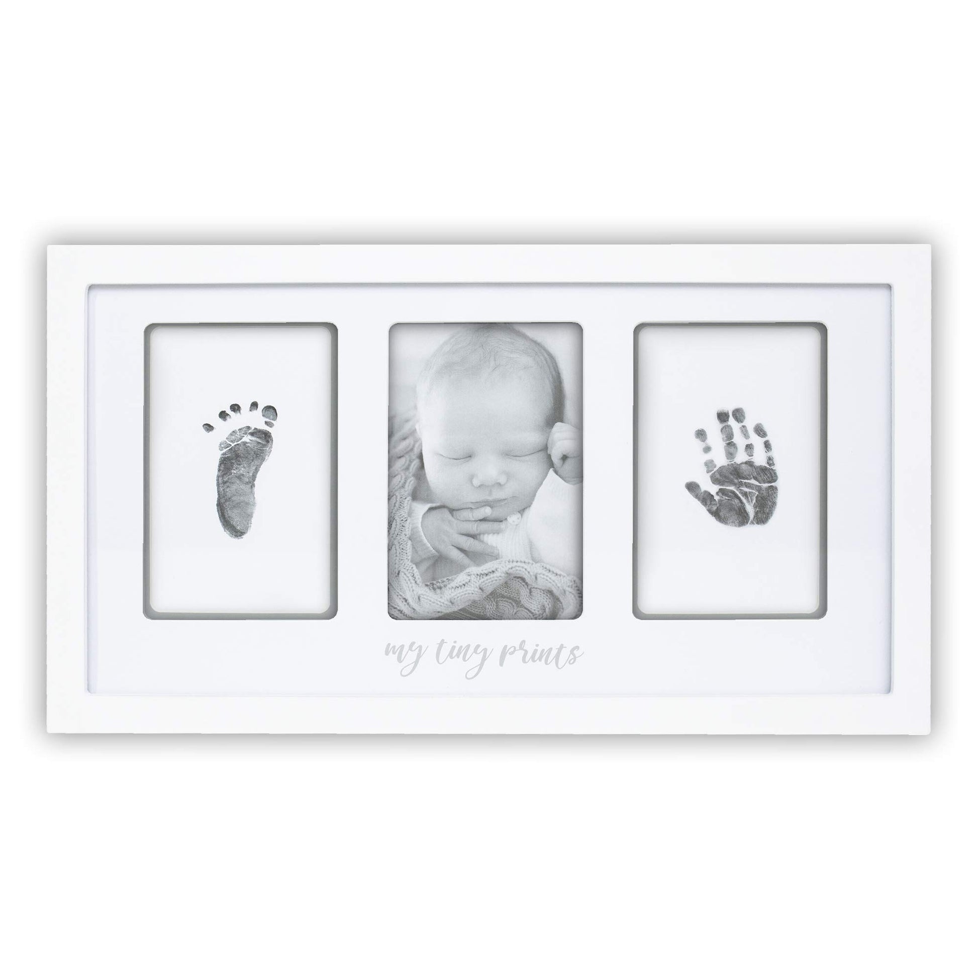 Felt Like Sharing Baby Hand and Footprint Kit, White Frame, Baby Footprint Kit