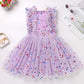 Ibtom Castle Girls Birthday Party Dress Confetti Princess Tulle Dress Toddler Flower Girl Wedding Pageant Dress Spring Easter Bo