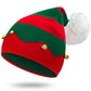 Dolkoic Christmas Elf Knitted Hat, Xmas Baby Beanie Knit Hat For Chrildrn 1 To 6 Years Old Red