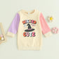 Boebnozcv Toddler Baby Girl Halloween Sweater Shirt Long Sleeve Pumpkin Letter Print Oversized Straight Dress Sweatshirt Top (Wi