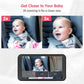 Luckview Car Camera For Baby, 5.2    1080P Baby Car Camera With 3X Zoom, 360Rotating Adjustable Car Baby Camera With Wired, Crys