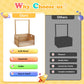 Orionstar Wooden Baby Shower Crate Closet, Baby Gift Basket With Handle, Baby Shower Basket Closet For Baby Clothes, Pregnancy G