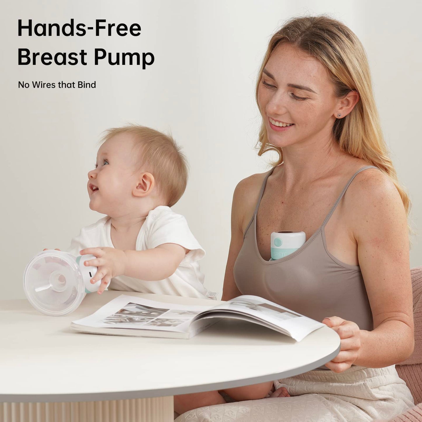 Tsrete Breast Pump, Double Wearable Breast Pump, Electric Hands-Free Breast Pumps With 2 Modes, 9 Levels, Lcd Display, Memory Fu