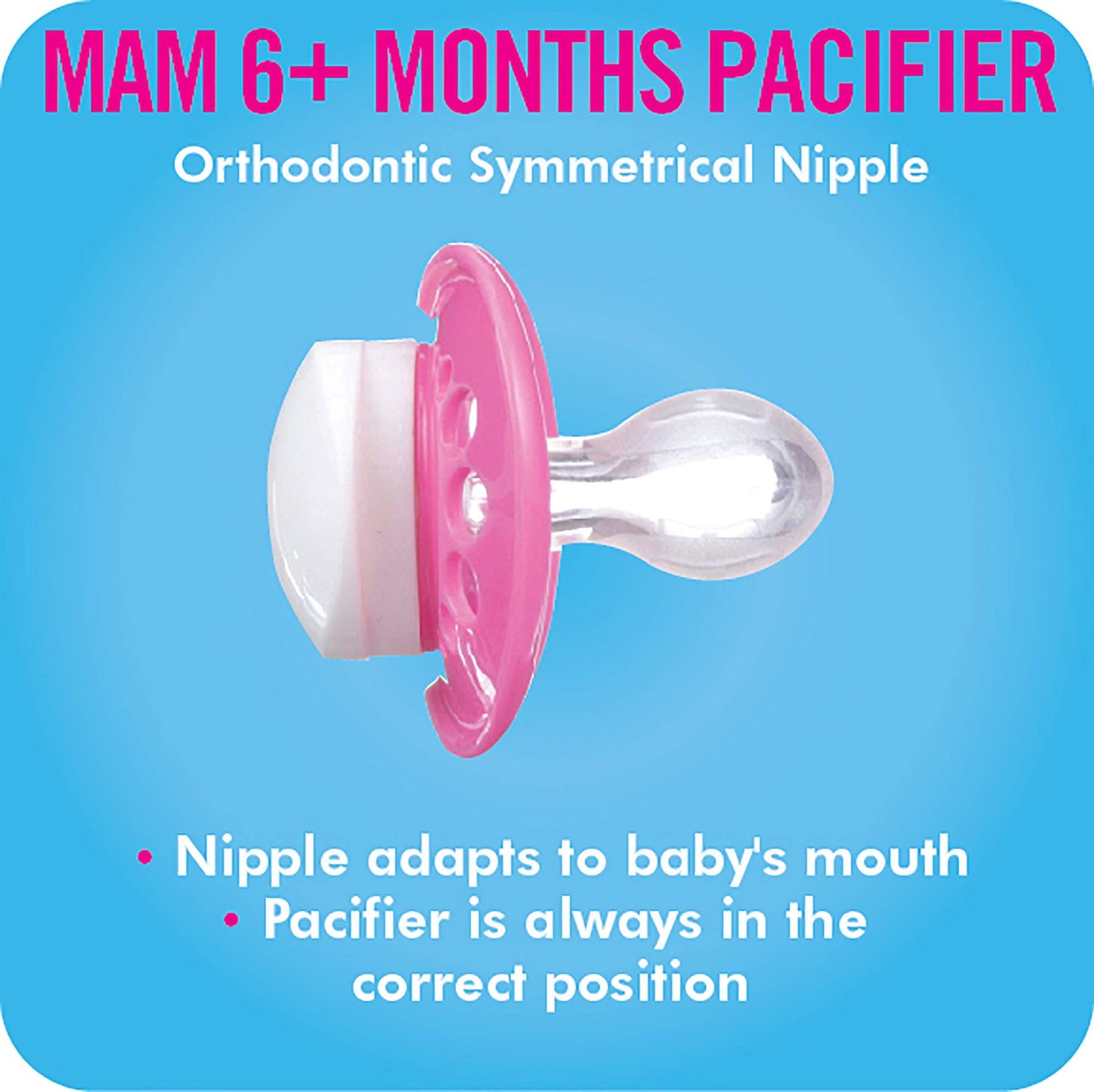Mam Original Day & Night Baby Pacifier, Nipple Shape Helps Promote Healthy Oral Development, Glows In The Dark, 6-16 Months, Uni