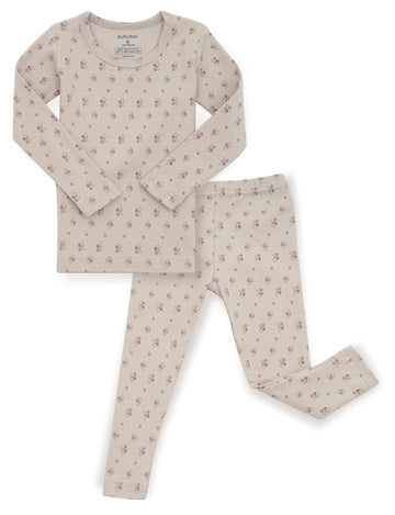 Avauma Baby Boys Girls Pajama Set 6M-7T Kids Cute Toddler Snug Fit Pattern Design Pjs Cotton Sleepwear Flower Pattern (Violet.Be