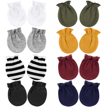 DRESHOW BQUBO Newborn Infant Toddler Mittens Cotton Elastic Wrist Gloves Hypoallergenic for 0-6 Months Baby Boys Girls